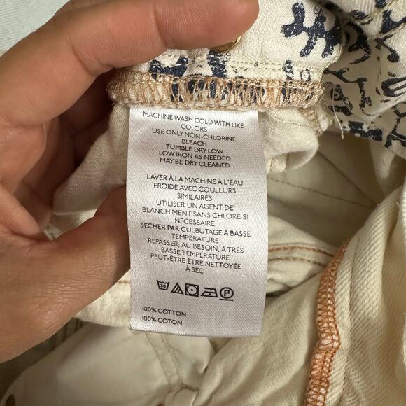 We the free Tinsley Baggy High Rise Straight Leg Jeans Size 28 Free People Cream - Picture 7 of 13